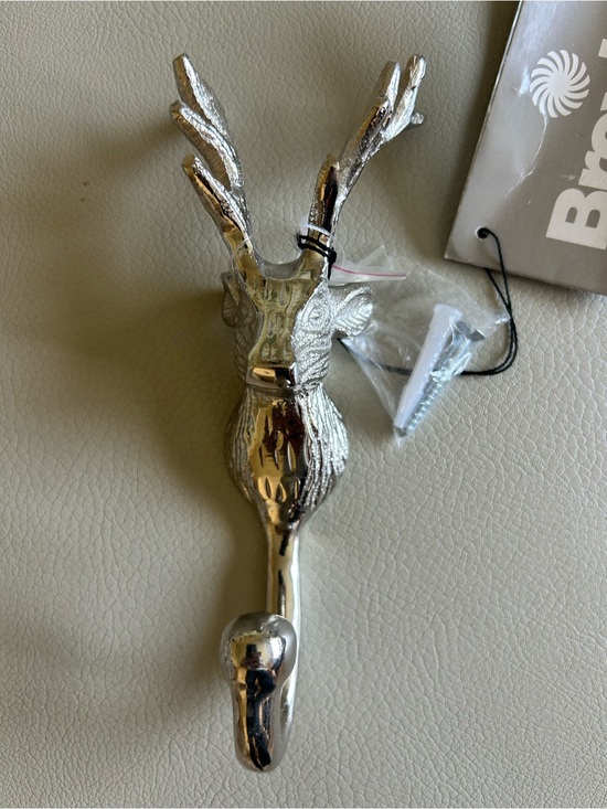 Broyhill Other - Broyhill NWT Silver Cast Deer Antler Wall Hook Lightweight